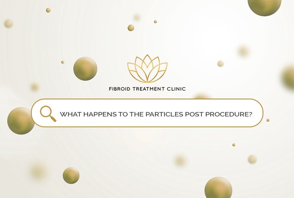 What happens to the particles post procedure?