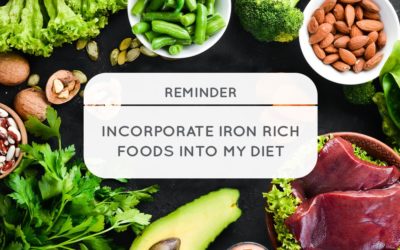 Incorporate iron rich foods into my diet