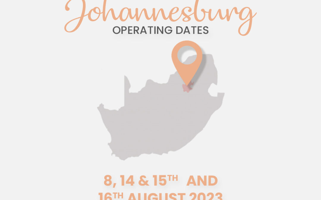 Cape Town & Johannesburg, our operating dates are confirmed!